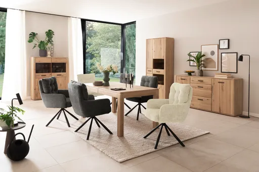Highboard - Balkeneiche, massiv
