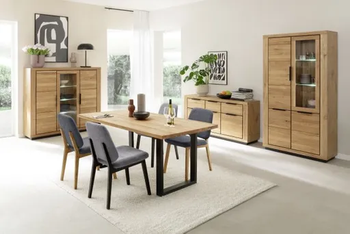 Sideboard - B ca. 163 cm, Wildeiche massiv geölt