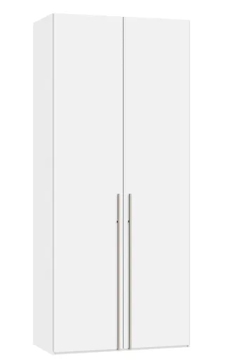 Drehtürenschrank JOIN IT- B ca. 101 cm,  Weiß, Glas, Weiß