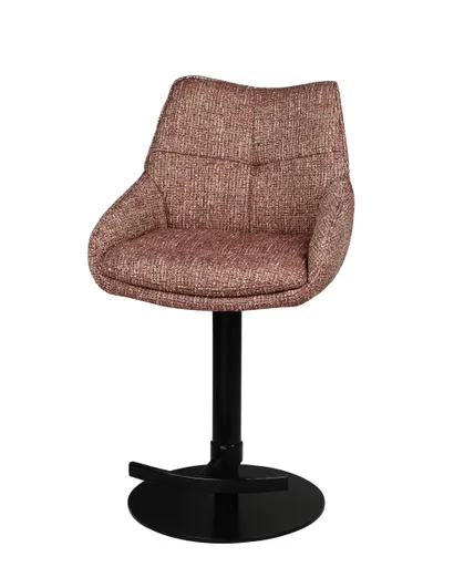 Barhocker MATTEA - drehbar, höhenverstellbar, Stoff, Bordeaux