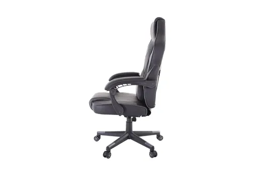 Büro-/Drehstuhl - Kunstleder, Schwarz/Grau