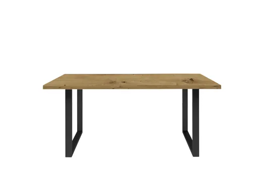 Esstisch - LB ca. 160x90 cm, Eiche Nachbildung, Schwarz