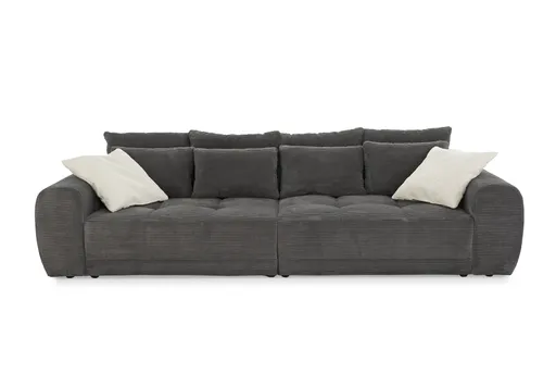 Megasofa JANNI - 3-Sitzer, Stoff, Grau