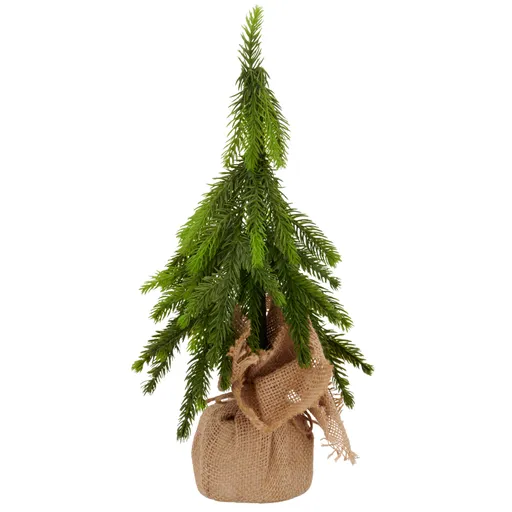 Deko-Tanne im Jutesack - DH ca. 17x37 cm