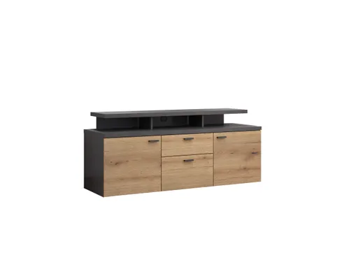 TV-Lowboard - B ca. 151 cm, Matera, Eiche Coast Evoke Nachbildung