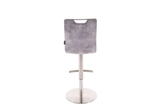 Barhocker MANCHU - höhenverstellbar, Stoff, Grau