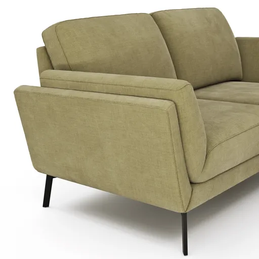 Sofa Tova - 2-Sitzer inkl. Rücken- und Armlehnfunktion, Stoff, Oliv