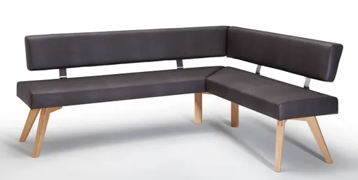 Eckbank - BT ca. 205x165 cm, Polyester, Dunkelbraun