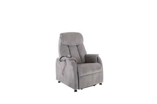 TV-Sessel MARIN - Aufstehhilfe, Relaxfunktion, Kopfteilverstellung, Stoff, Grau