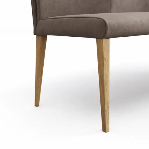 Polsterbank Florea - Breite ca. 155 cm, Stoff, Dunkelbraun