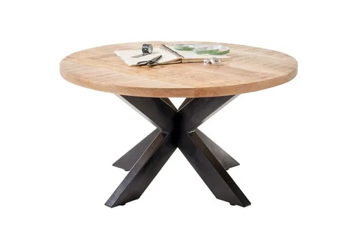 Couchtisch - Ø/H ca. 80x47 cm, Mangoholz 