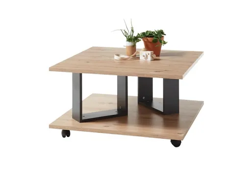 Couchtisch - B/H/T ca. 80x40x80 cm, Eiche Dekor
