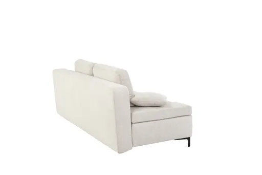 Sofa JEREMO - 2-Sitzer inkl. Schlaffunktion und Armlehnen verstellbar, Stoff, Beige