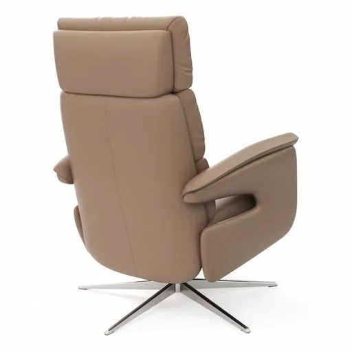 Relaxsessel Amila - Größe M, inkl. Relaxfunktion und Kopfteilverstellung, Leder, Rauchbraun