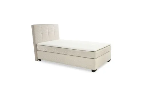 Boxspringbett JILA- Ligefläche ca. 120x200 cm, Stoff, Beige