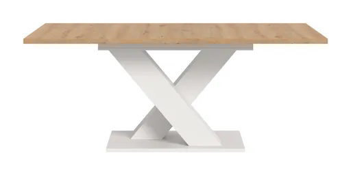 Esstisch - ausziehbar, LB ca. 150x90 cm, Artisan Eiche Nachbildung, Weiß