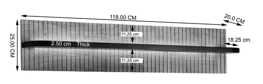 Wandboard - mit Beleuchtung, B ca. 118 cm, Akazie massiv