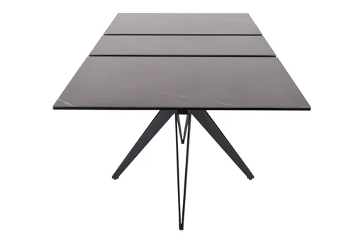 Esstisch MAJALA - ausziehbar, LB ca. 160x90 cm, Keramik, Grau
