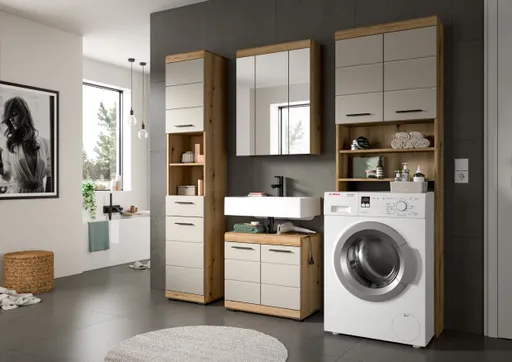 Spiegelschrank - B ca. 60 cm, Evoke Eiche Nachbildung