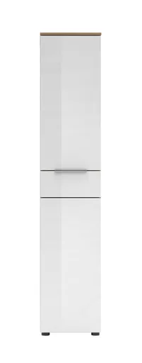 Büroschrank - B ca. 40 cm, Artisan Eiche Nachbildung, Weiß