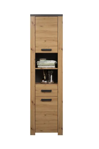 Hochschrank - B ca. 53 cm, Eiche Dekor