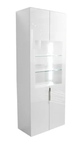 Vitrine- inkl. LED-Beleuchtung, Weiß