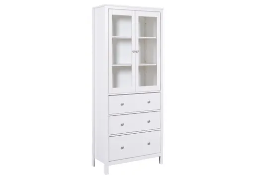 Vitrine - B ca. 82 cm, Weiß