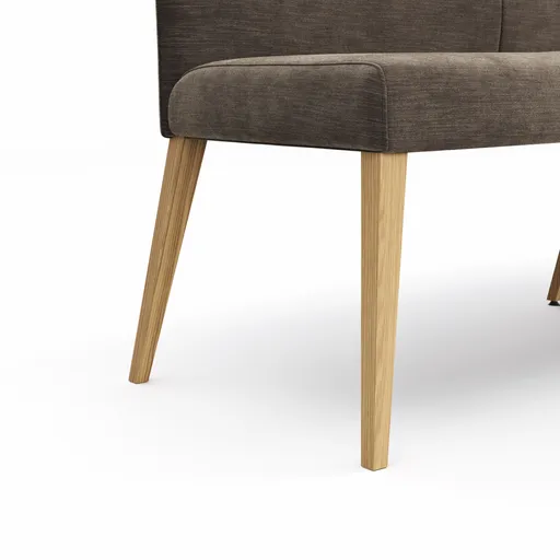 Bank Nashville - Breite ca. 200 cm, Stoff, Dunkelbraun