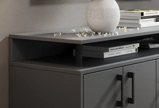 Highboard - B ca. 139 cm, Anthrazit