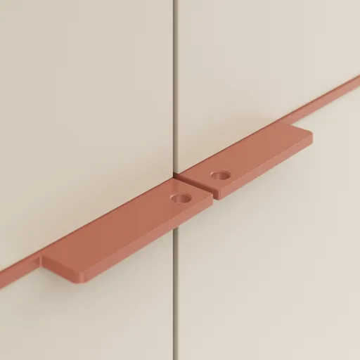 Drehtürenschrank Matera - BTH ca. 301x60x235 cm, Lack Kaschmir, Abs. Pfirsich