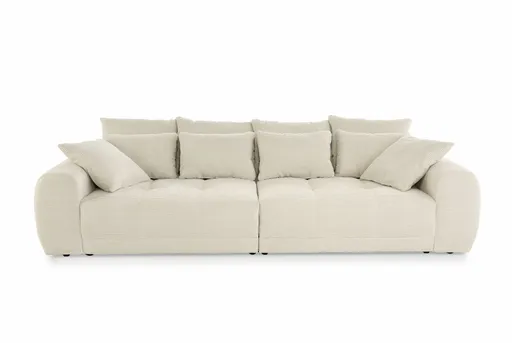 Megasofa JANNI - 3-Sitzer, Stoff, Creme