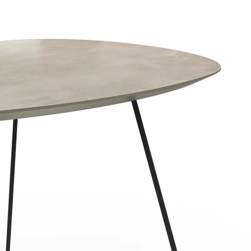 Ecktisch Fano - LBH ca. 59x50x50 cm, HPL Laminat, Grau