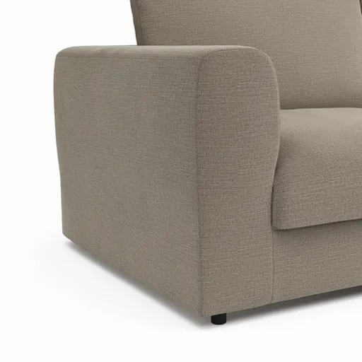 Sofa Stormy - 3-Sitzer, Stoff, Graubeige