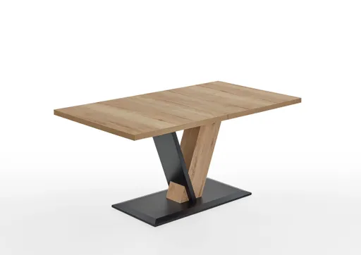 Esstisch - ausziehbar, LB ca. 160x90 cm, Wildeiche Dekor