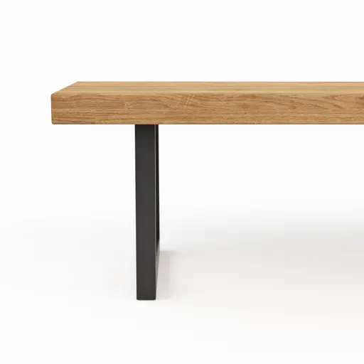 Holzbank Clifton - Breite ca. 200cm, Zerreiche massiv, natur