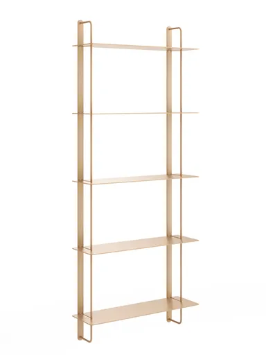 Wandregal Dagny - BHT ca. 60x146x18 cm, Metall, Beige