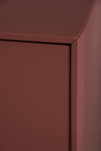 Highboard Colore - mit Beleuchtung, BHT ca. 90x144x45 cm, Lack Samtbeere