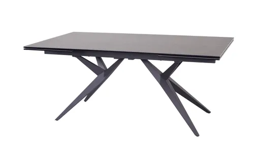 Esstisch MICHELA - ausziehbar, LB ca. 180x95 cm, Glaskeramik, Dunkelgrau