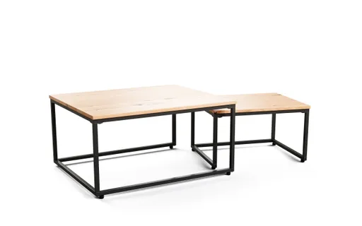 Couchtisch 2er-Set Aarhus - LBH ca. 70x800x40 cm, Eiche furniert