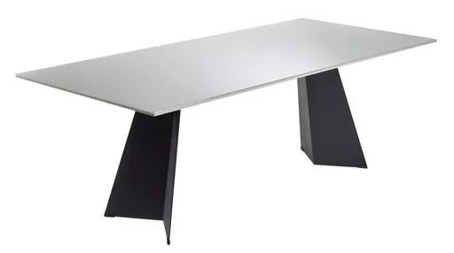 Esstisch - LB. ca. 220x100 cm, Glas, Weiß