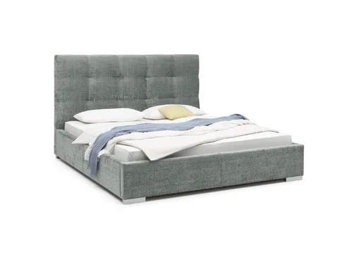 Bettgestell SANDRIN I- Liegefläche ca. 180x200 cm, Stoff, Grau, inkl. Lattenrost und Stauraum