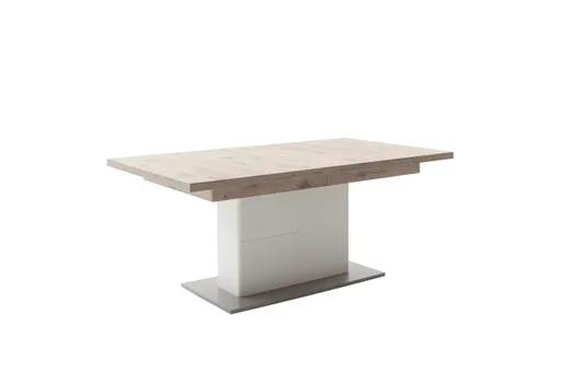 Esstisch - ausziehbar, LB ca. 180 (280)x100 cm, Eiche, Weiß