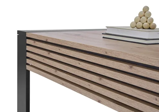 Couchtisch - LB ca. 108x60 cm, Artisan Eiche Nachbildung, Schwarz