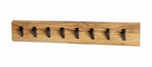 Wandgarderobe - B ca. 90 cm, Akazie, Schwarz