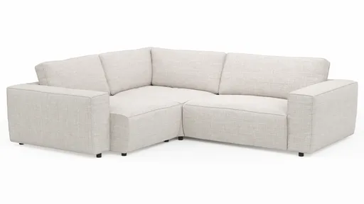 Ecksofa Lilaia - 1,5-Sitzer Tief, Ecke, 2-Sitzer rechts, Stoff, Kaschmir