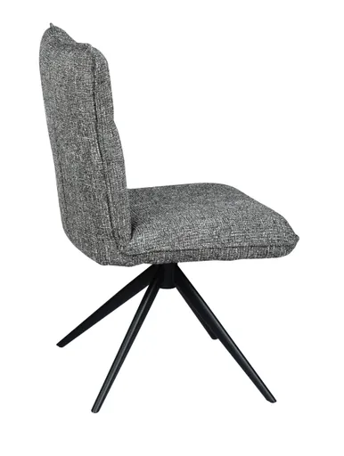 Stuhl MARCIA - drehbar, Stoff, Grau