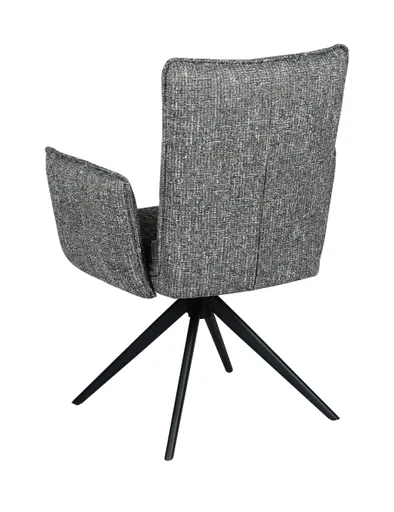 Armlehnstuhl MARCIA - drehbar, Stoff, Grau