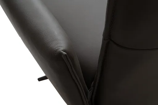 Armlehnstuhl MARCELLA - drehbar, Leder, Dunkelbraun