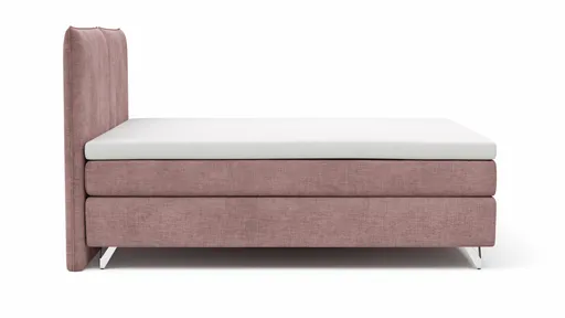 Boxspringbett Slim- Liegefläche ca. 180x200 cm, Stoff, Altrosa