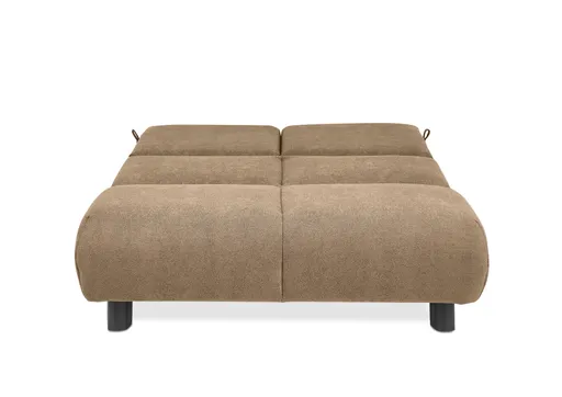 Faltsofa EBBY - 2-Sitzer ohne Armlehne, 140 cm inkl. Schlaffunktion/Relaxfunktion, Stoff, Braun
